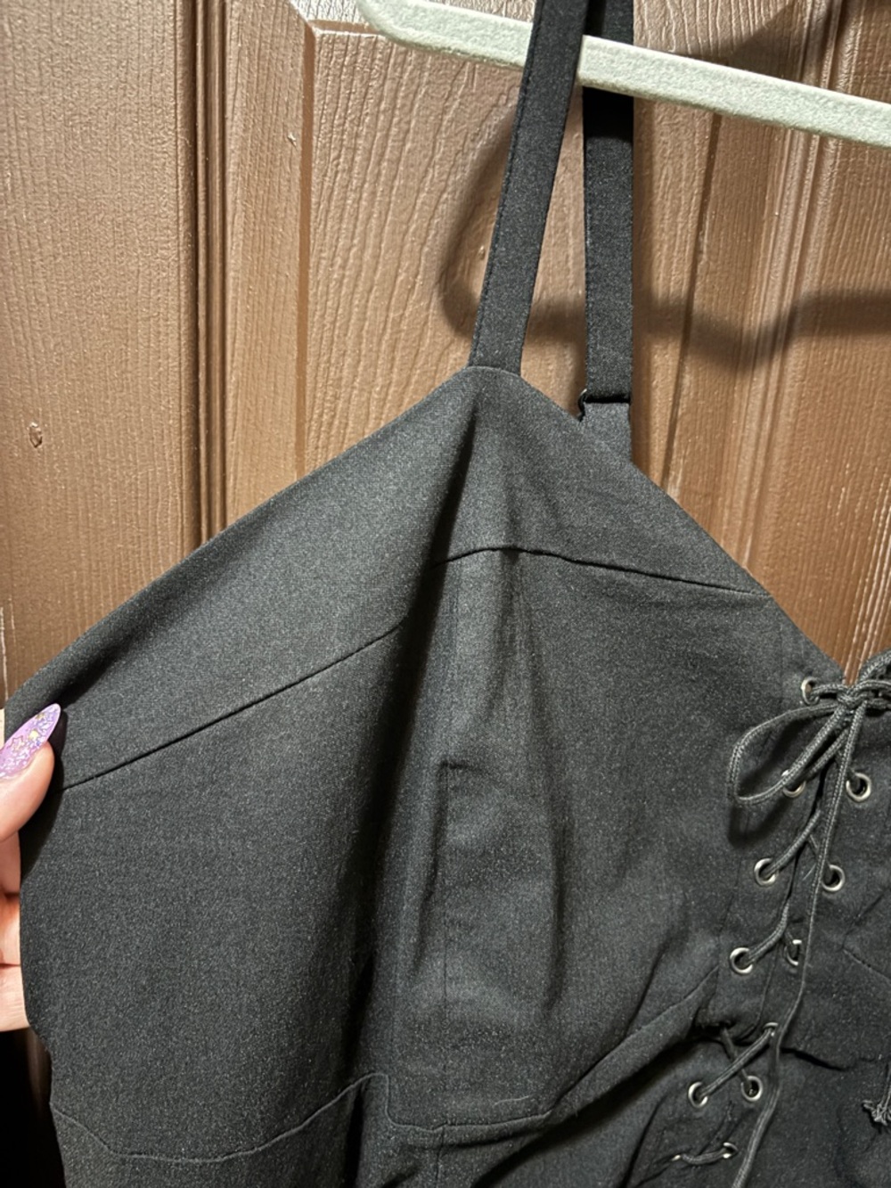 Torrid Nightfall Black Lace-Up Corset Style Fit & Flare Mini Dress New With Tags - Picture 3 of 9